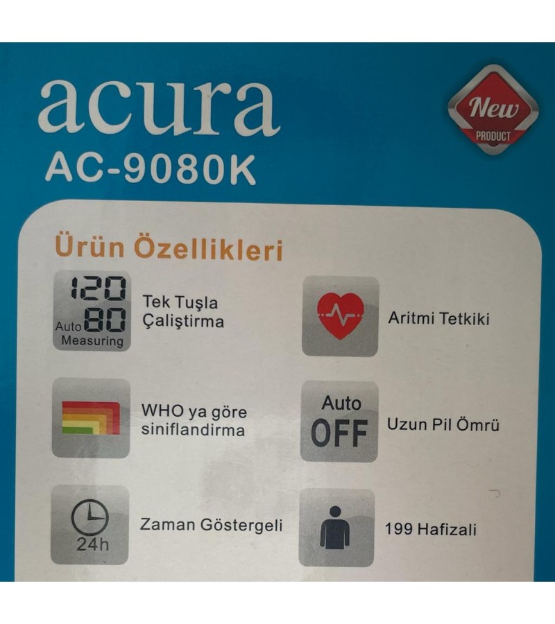 Acura AC-9080K Türkçe Konuşan Koldan Ölçer Tansiyon Aleti Acura AC-9080K Türkçe Konuşan Koldan Ölçer Tansiyon Aleti