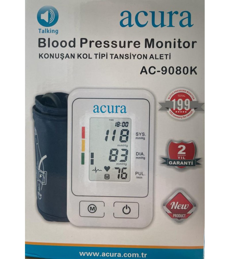 Acura AC-9080K Türkçe Konuşan Koldan Ölçer Tansiyon Aleti Acura AC-9080K Türkçe Konuşan Koldan Ölçer Tansiyon Aleti